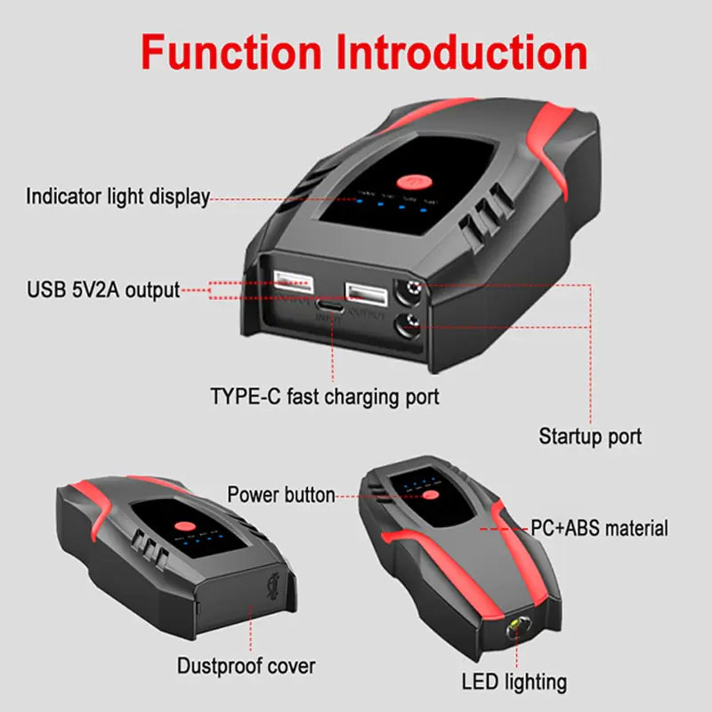 10000mAh Portable Car Jump  Battery Charger