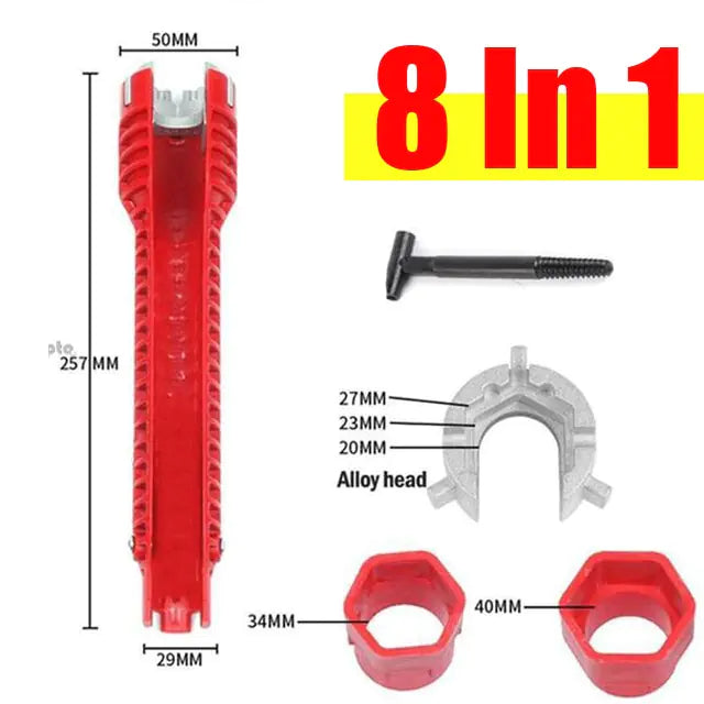 8 In 1/5 In 1 Flume Wrench Sink Faucet Plumbing Tools