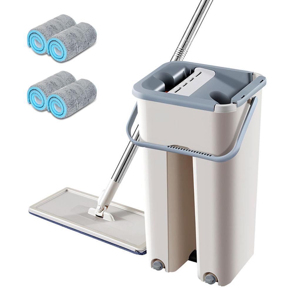 Hand Free Flat Mop and Bucket